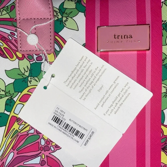 NWT Trina Turk Butterfly Tote w/Adjustable Strap - Picture 6 of 6